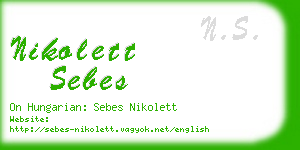 nikolett sebes business card